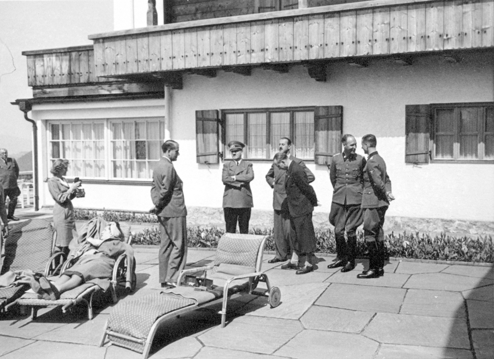 Adolf Hitler on the Berghof terrace in the summer of 1940, from Eva Braun's albums